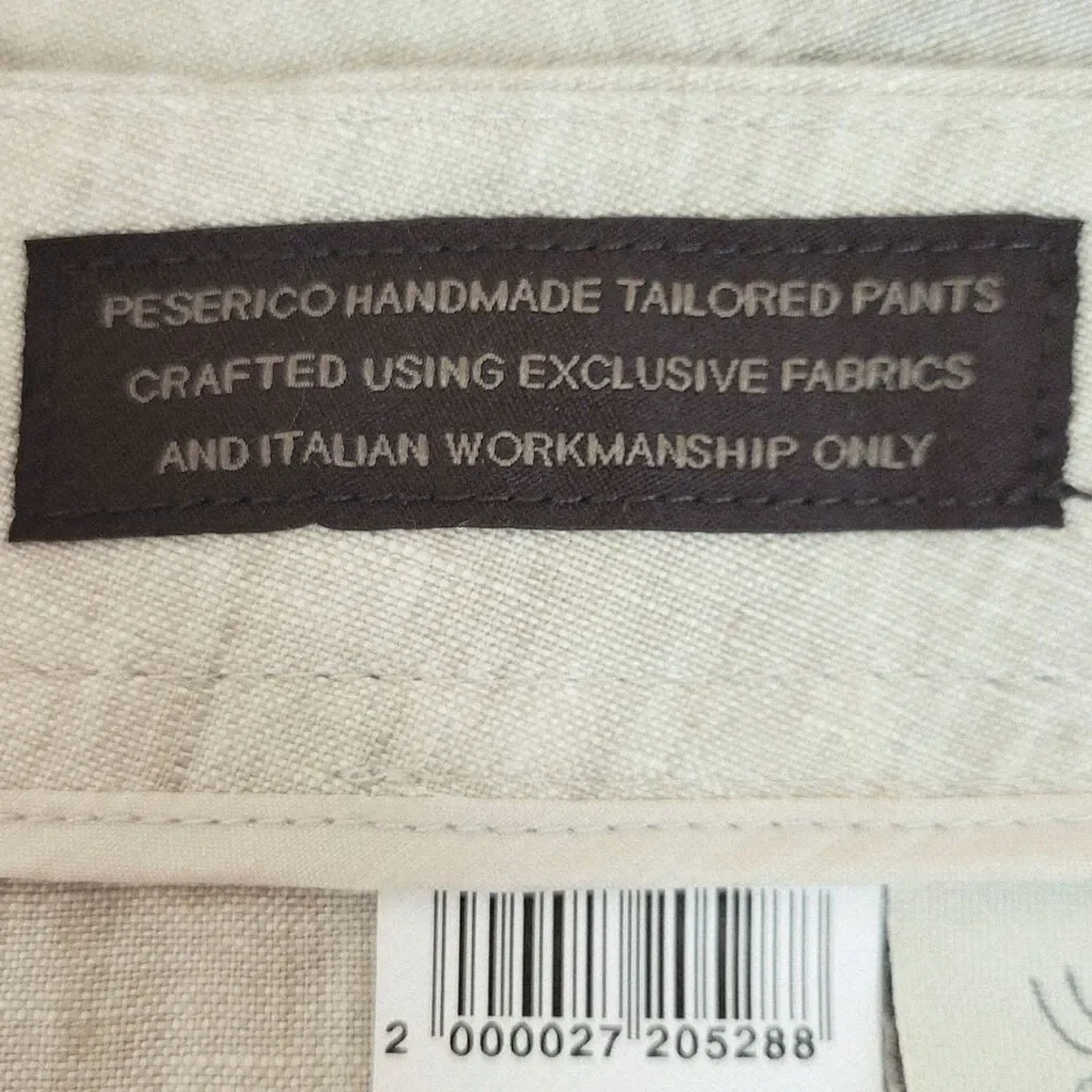 PeseRico Sign Women’s Linen Bermuda Shorts Size 42 Natural Linen Made in Italy